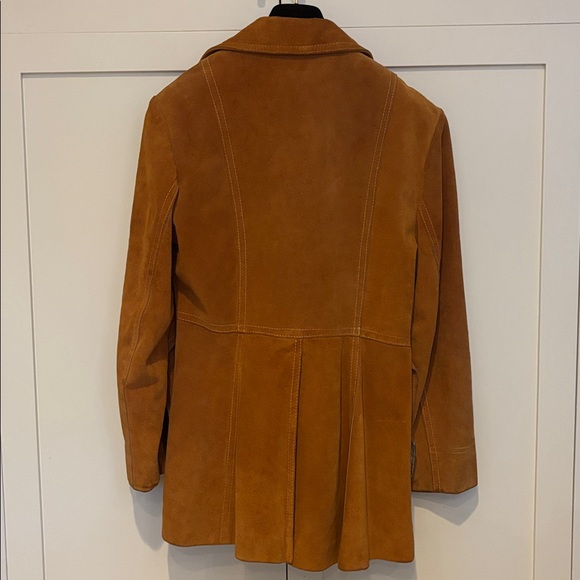 Classic Vintage Dark Tan Penny Lane Suede Jacket Coat Gassy Jack Style - Picture 3 of 6
